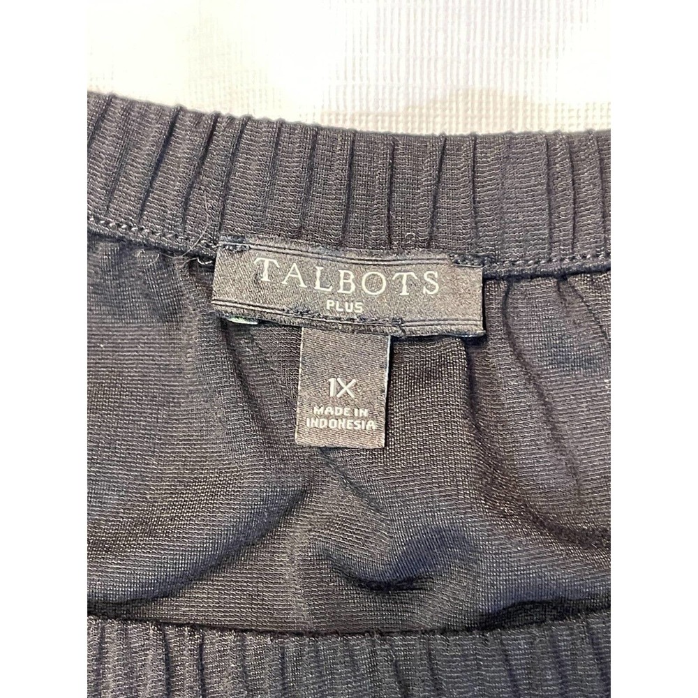 Talbots Off The Shoulder Plus Sz 1X Top Black 3/4 Cut-Out Sleeve Womens - Picture 5 of 8